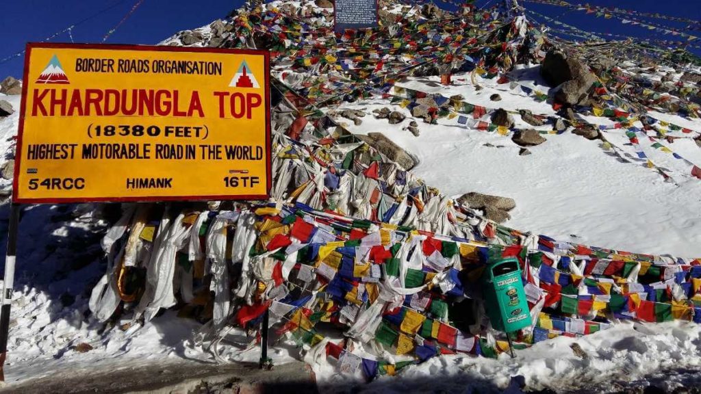 The Khardung La Pass is a great terrain that tests your limit yet provides the most fun.Khardung_La_Pass